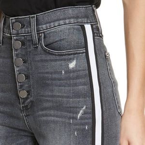 alice + olivia Good High Rose Skinny Stripe Jean
